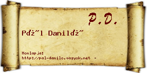 Pál Daniló névjegykártya
